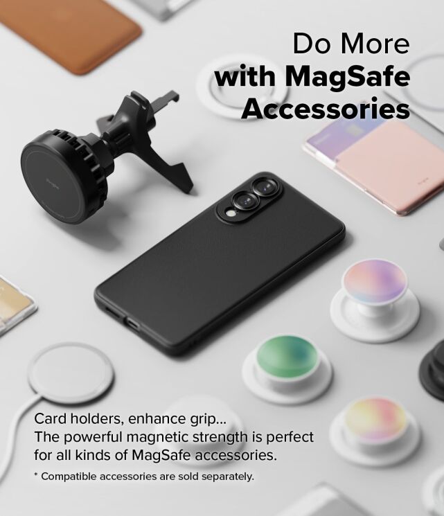 Защитный чехол Ringke Onyx Magnetic (FP) для Samsung Galaxy S25 Edge (S937) 8800293854456 - Black: фото 6 из 19