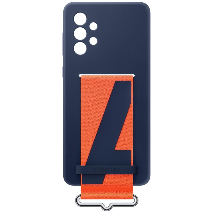 Захисний чохол Silicone Cover with Strap для Samsung Galaxy A73 (A736) EF-GA736TNEGRU - Navy: фото 5 з 6