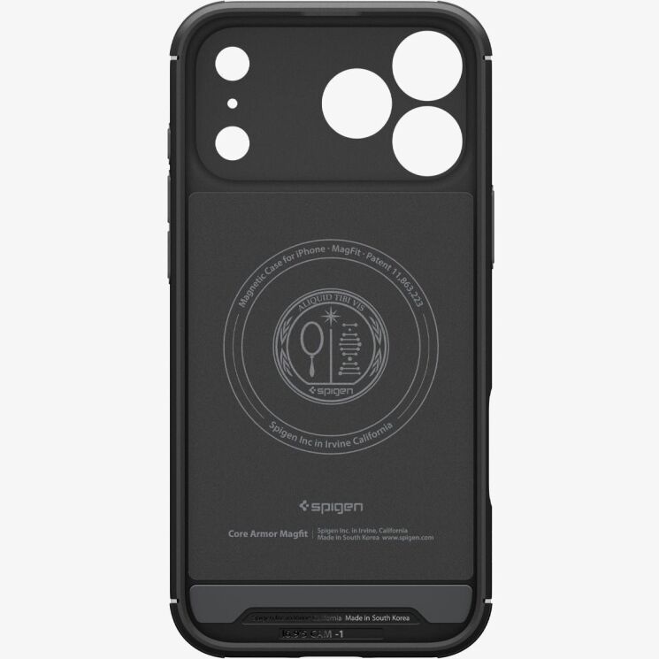 Защитный чехол Spigen Core Armor (MagFit) для iPhone 17 Pro Max (ACS09596) - Matte Black: фото 3 из 5
