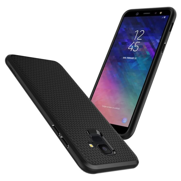 Защитный чехол Spigen SGP Liquid Air для Samsung Galaxy A6 2018 (A600) - Black: фото 3 из 8