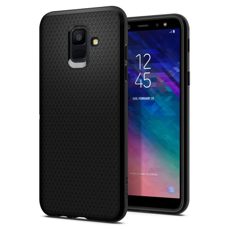 Защитный чехол Spigen SGP Liquid Air для Samsung Galaxy A6 2018 (A600) - Black: фото 1 из 8