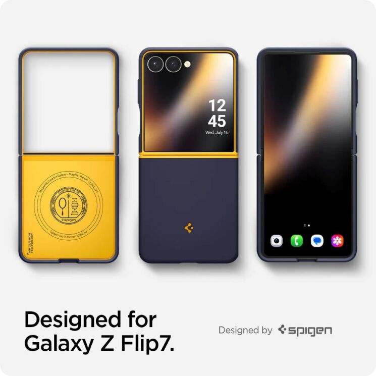 Защитный чехол Spigen (SGP) Nano Pop MagFit (FF) для Samsung Galaxy Flip 7 (ACS09563) - Blueberry Navy: фото 17 из 22