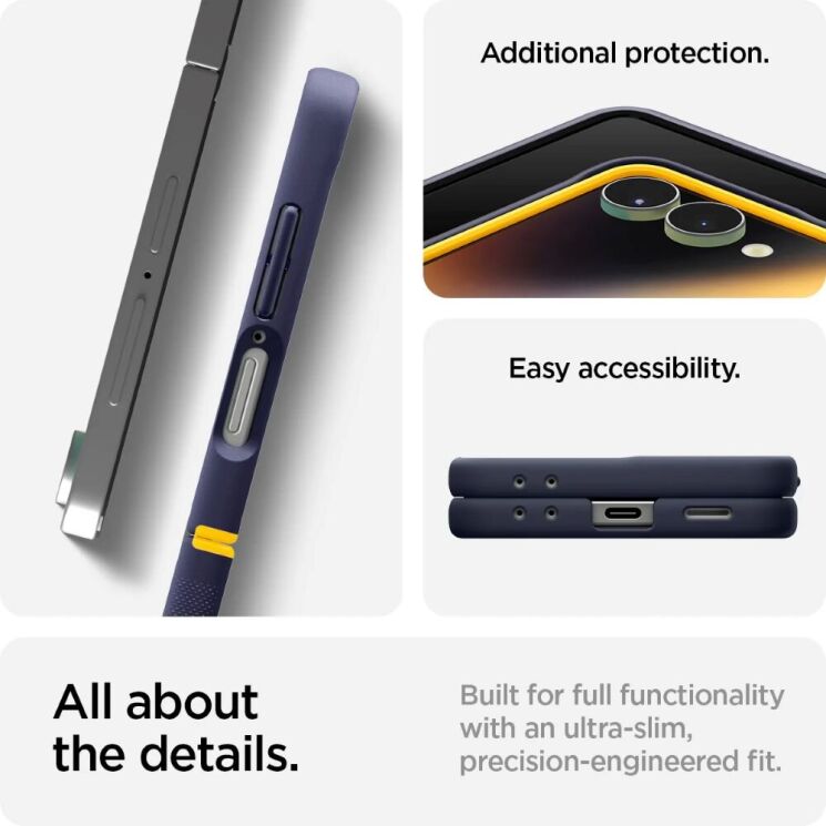 Защитный чехол Spigen (SGP) Nano Pop MagFit (FF) для Samsung Galaxy Flip 7 (ACS09563) - Blueberry Navy: фото 21 из 22