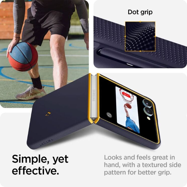 Защитный чехол Spigen (SGP) Nano Pop MagFit (FF) для Samsung Galaxy Flip 7 (ACS09563) - Blueberry Navy: фото 20 из 22