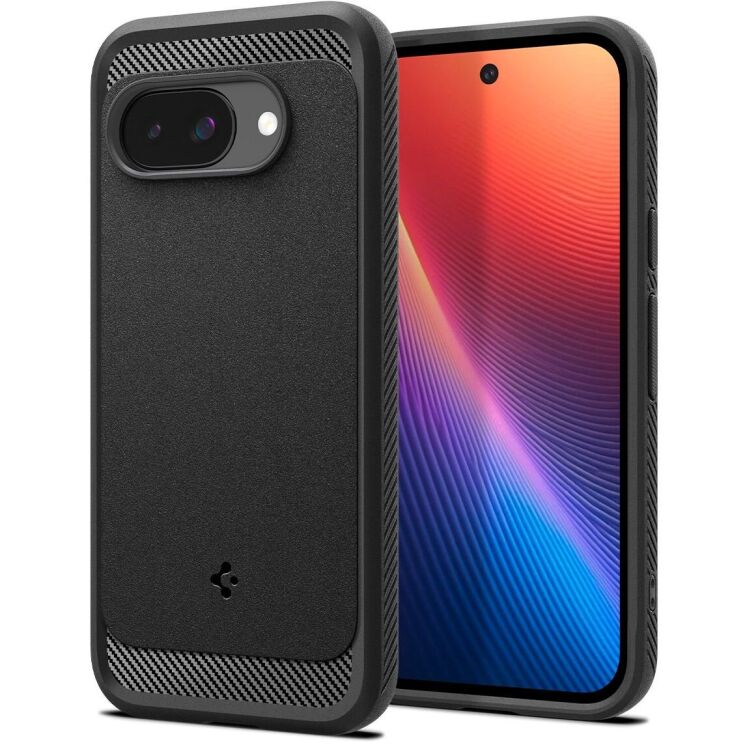 Захисний чохол Spigen (SGP) Rugged Armor (MagFit) для Google Pixel 9a (ACS09041) - Black: фото 1 з 20