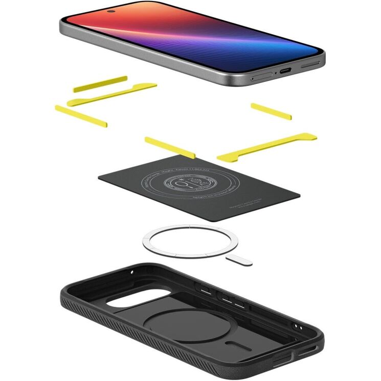 Захисний чохол Spigen (SGP) Rugged Armor (MagFit) для Google Pixel 9a (ACS09041) - Black: фото 10 з 20