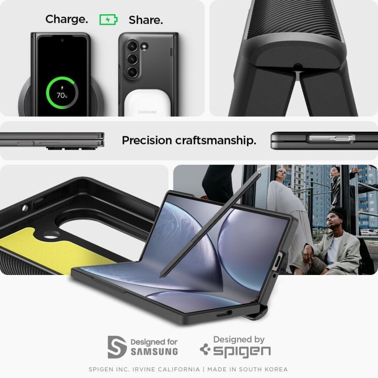 Захисний чохол Spigen (SGP) Slim Armor Pro для Samsung Galaxy Fold 6 - Black: фото 17 з 17