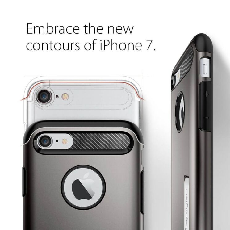 Защитный чехол Spigen (SGP) Slim Armor (V2) для Apple iPhone SE 2 (2020) / iPhone 8 / iPhone 7 (042CS20301) - Gunmetal: фото 13 из 15