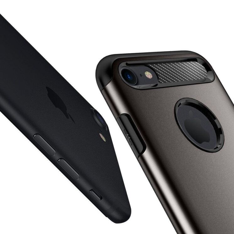 Защитный чехол Spigen (SGP) Slim Armor (V2) для Apple iPhone SE 2 (2020) / iPhone 8 / iPhone 7 (042CS20301) - Gunmetal: фото 5 из 15
