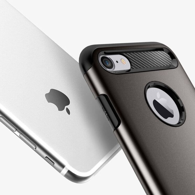 Защитный чехол Spigen (SGP) Slim Armor (V2) для Apple iPhone SE 2 (2020) / iPhone 8 / iPhone 7 (042CS20301) - Gunmetal: фото 10 из 15