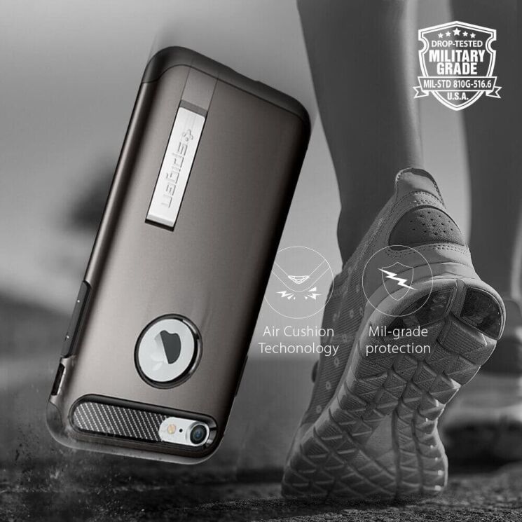 Защитный чехол Spigen (SGP) Slim Armor (V2) для Apple iPhone SE 2 (2020) / iPhone 8 / iPhone 7 (042CS20301) - Gunmetal: фото 11 из 15
