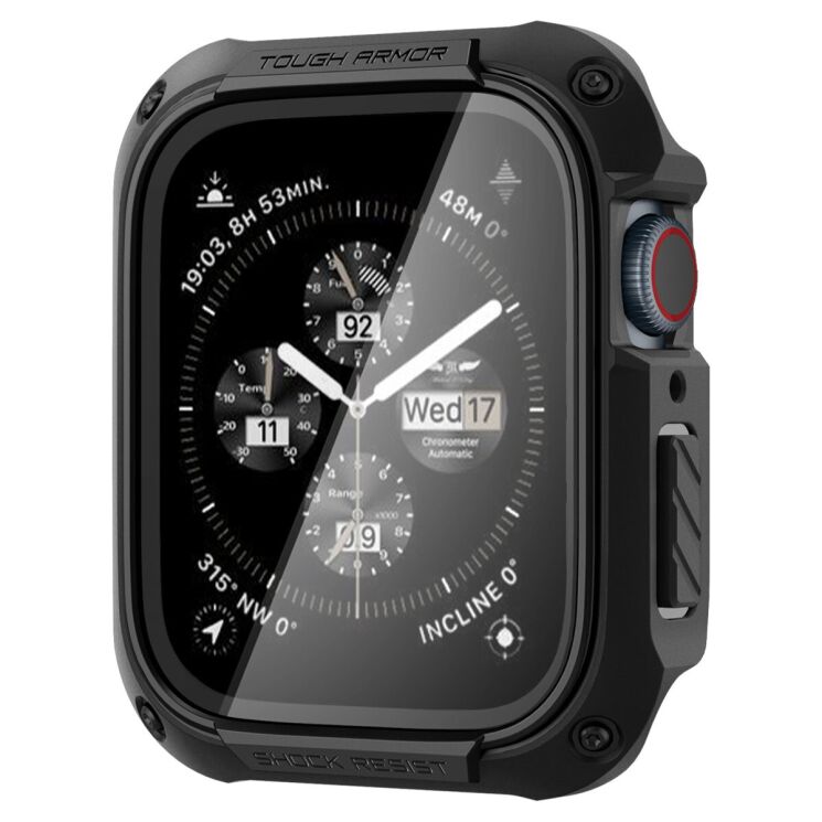 Защитный чехол Spigen (SGP) Tough Armor (FW) для Apple Watch 45 mm (7 / 8 / 9 Series) - Black: фото 2 из 16