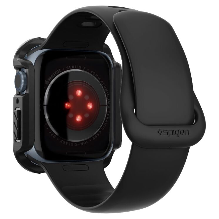 Защитный чехол Spigen (SGP) Tough Armor (FW) для Apple Watch 45 mm (7 / 8 / 9 Series) - Black: фото 7 из 16