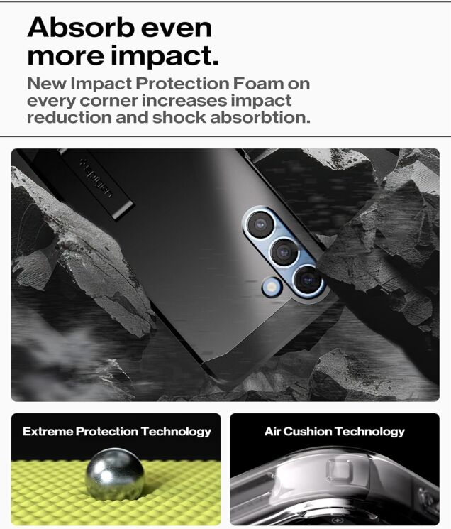 Защитный чехол Spigen (SGP) Tough Armor (MagFit) для Samsung Galaxy S25 (S931) ACS09009 - Gunmetal: фото 15 из 17