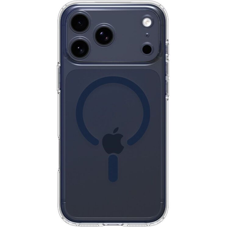 Защитный чехол Spigen Ultra Hybrid (MagFit) для iPhone 17 Pro (ACS11111) - Clear / Deep Blue: фото 2 из 10