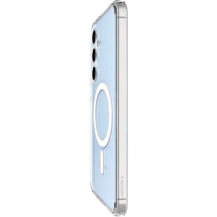 Захисний чохол Spigen (SGP) Ultra Hybrid Metal Ring (MagFit) для Samsung Galaxy S24 FE (S721) - White: фото 8 з 16