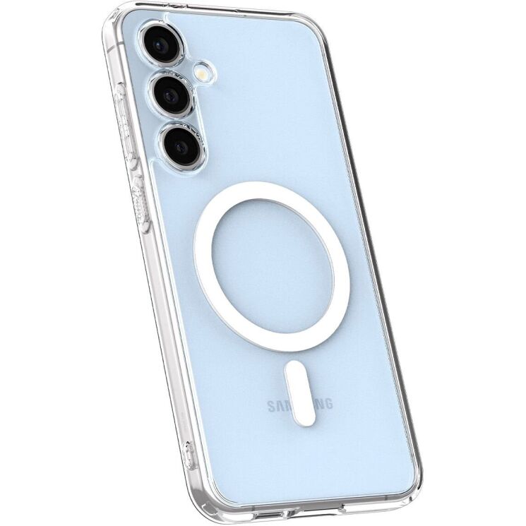 Захисний чохол Spigen (SGP) Ultra Hybrid Metal Ring (MagFit) для Samsung Galaxy S24 FE (S721) - White: фото 4 з 16