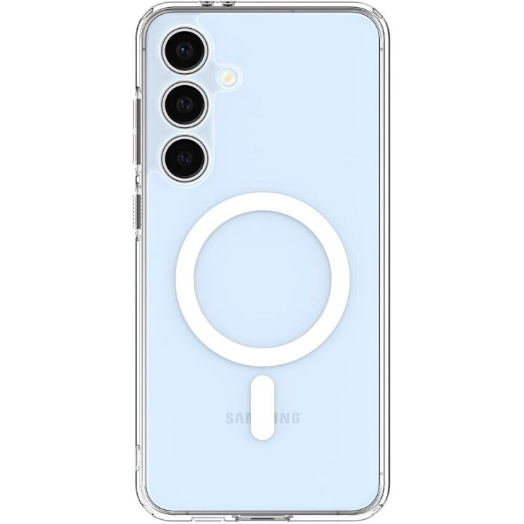 Захисний чохол Spigen (SGP) Ultra Hybrid Metal Ring (MagFit) для Samsung Galaxy S24 FE (S721) - White: фото 2 з 16