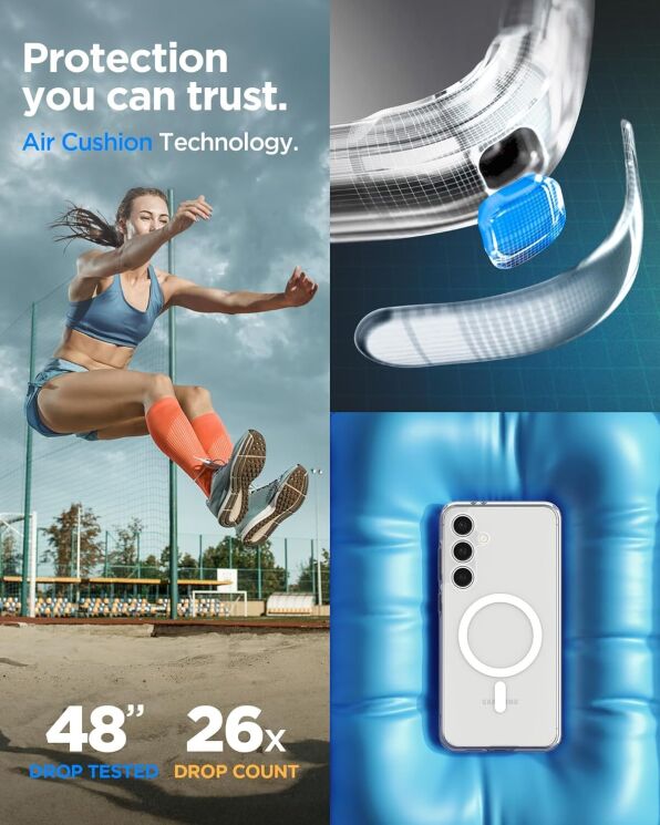 Захисний чохол Spigen (SGP) Ultra Hybrid Metal Ring (MagFit) для Samsung Galaxy S24 FE (S721) - White: фото 14 з 16
