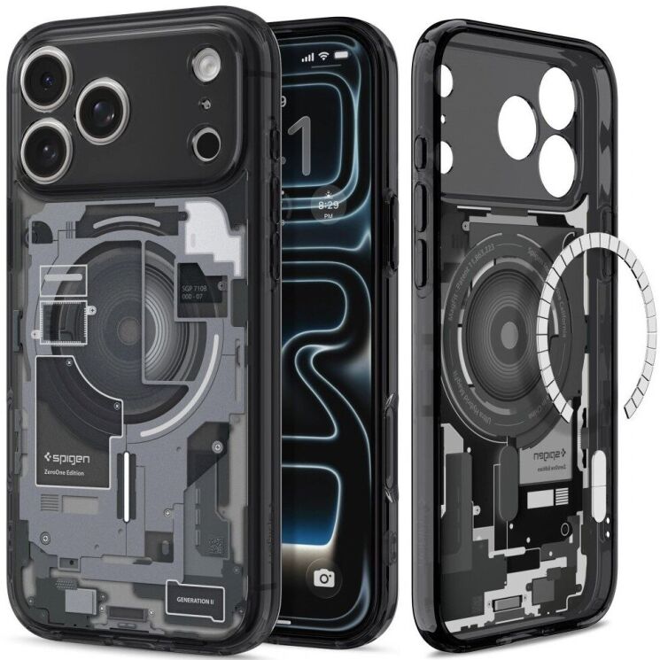 Защитный чехол Spigen Ultra Hybrid Zero One (MagFit) для iPhone 18 Pro (ACS12165) - Black: фото 2 из 12