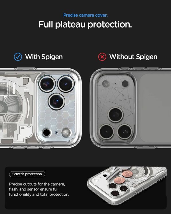 Защитный чехол Spigen Ultra Hybrid Zero One (MagFit) для iPhone 18 Pro (ACS12164) - Natural: фото 8 из 12
