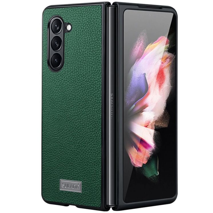Защитный чехол SULADA Leather Case (FF) для Samsung Galaxy Fold 5 - Green: фото 1 из 6