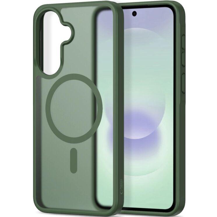 Защитный чехол Tech-Protect Magmat MagSafe для Samsung Galaxy A37 (A376) / A36 (A366) / A56 (A566) - Matte Green: фото 2 из 7