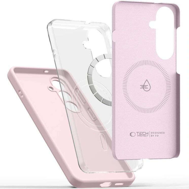 Защитный чехол Tech-Protect Silicone MagSafe для Samsung Galaxy S26 (S942) - Pink Pearl: фото 3 из 9