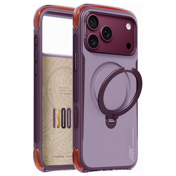Захисний чохол TORRAS Ostand Q3 Air Pro with MagSafe для Apple iPhone 18 Pro Max - Purple (423809V) Захисний чохол TORRAS Ostand Q3 Air Pro with MagSafe для Apple iPhone 18 Pro Max - Purple: фото 1 з 9
