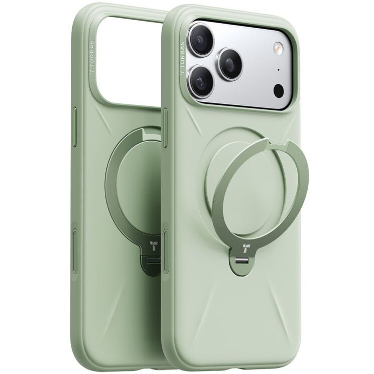 Захисний чохол TORRAS Ostand Spin Fusion для Apple iPhone 17 Pro - Light Green: фото 2 з 7