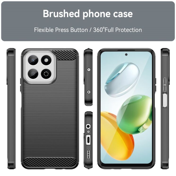 Защитный чехол UniCase Carbon для Honor 200 Smart - Black: фото 3 из 8