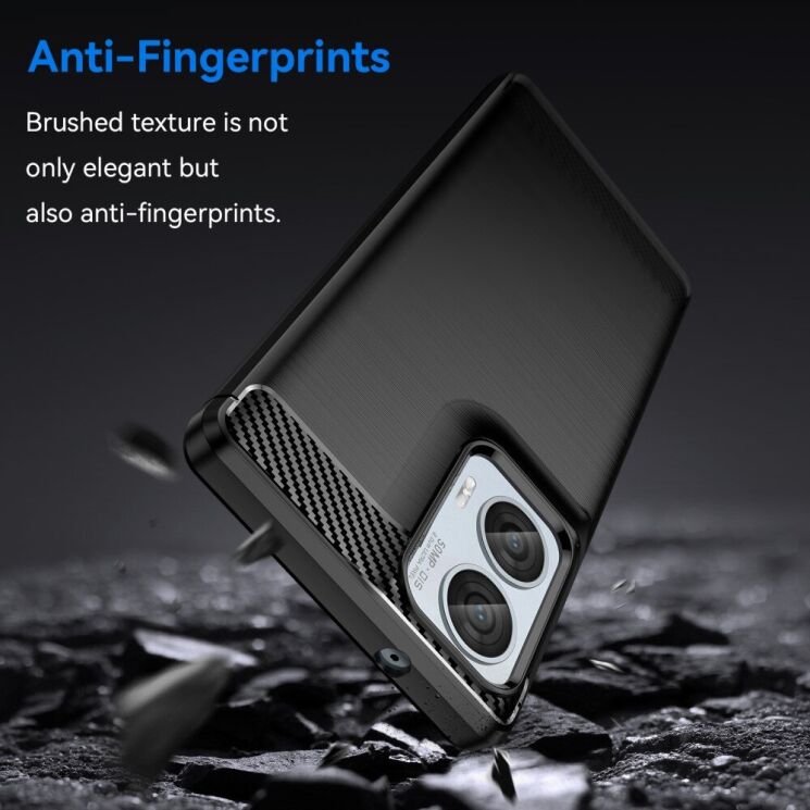Защитный чехол UniCase Carbon для Motorola Edge 50 Fusion - Black: фото 3 из 8