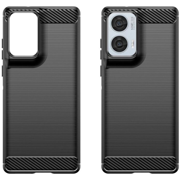 Защитный чехол UniCase Carbon для Motorola Edge 50 Fusion - Black: фото 2 из 8