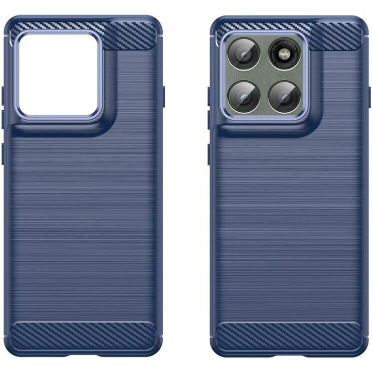 Захисний чохол UniCase Carbon для Motorola Edge 60 Pro - Blue: фото 2 з 10