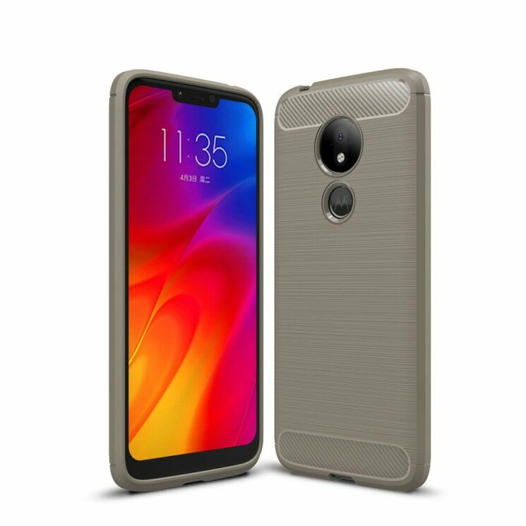 Защитный чехол UniCase Carbon для Motorola Moto G7 Power (XT1955) - Grey: фото 1 из 10