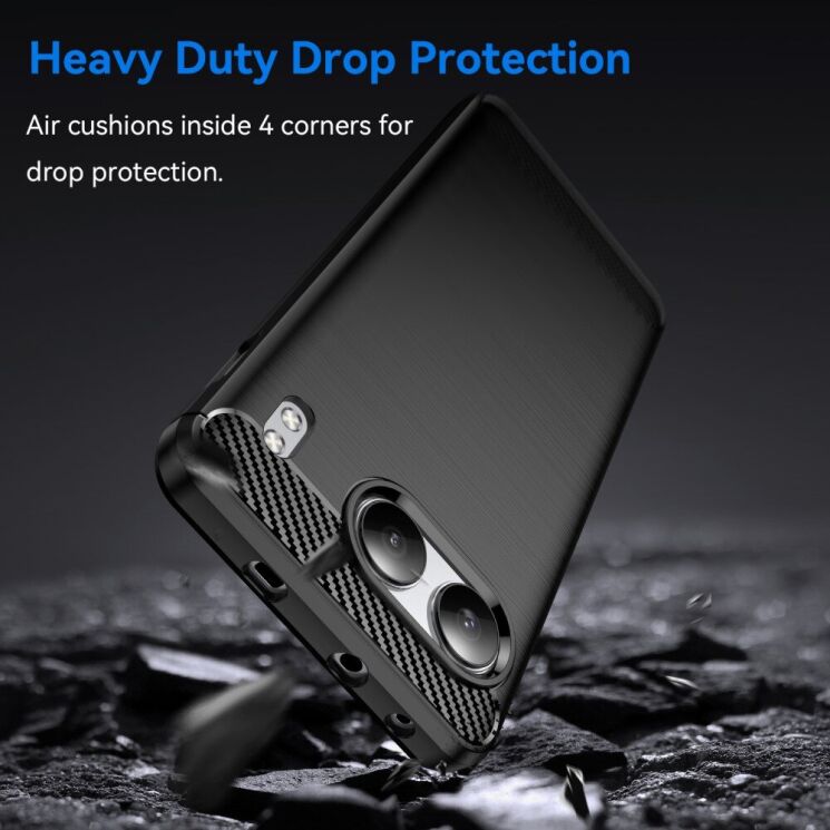 Защитный чехол UniCase Carbon для OnePlus Nord 4 - Blue: фото 4 из 8