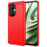 Силіконовий (TPU) чохол UniCase Carbon для OnePlus Nord CE 3 Lite - Red: фото 1 з 8