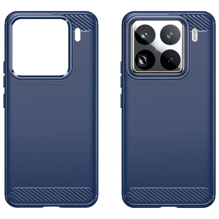 Защитный чехол UniCase Carbon для Xiaomi 15 Pro - Blue: фото 2 из 8