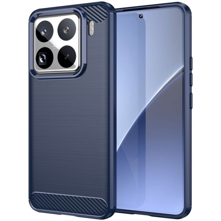 Защитный чехол UniCase Carbon для Xiaomi 15 Pro - Blue: фото 1 из 8