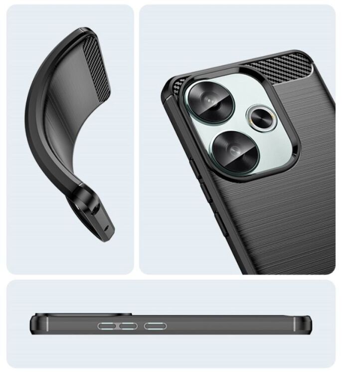 Защитный чехол UniCase Carbon для Xiaomi Poco F6 - Black: фото 11 из 11