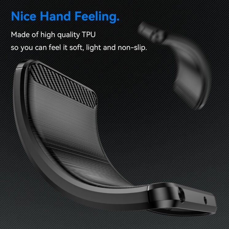 Защитный чехол UniCase Carbon для Xiaomi Poco F6 - Black: фото 4 из 11