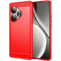 Защитный чехол UniCase Carbon для Realme GT Neo 6 SE / GT 6T / GT 6 - Red: фото 1 из 10