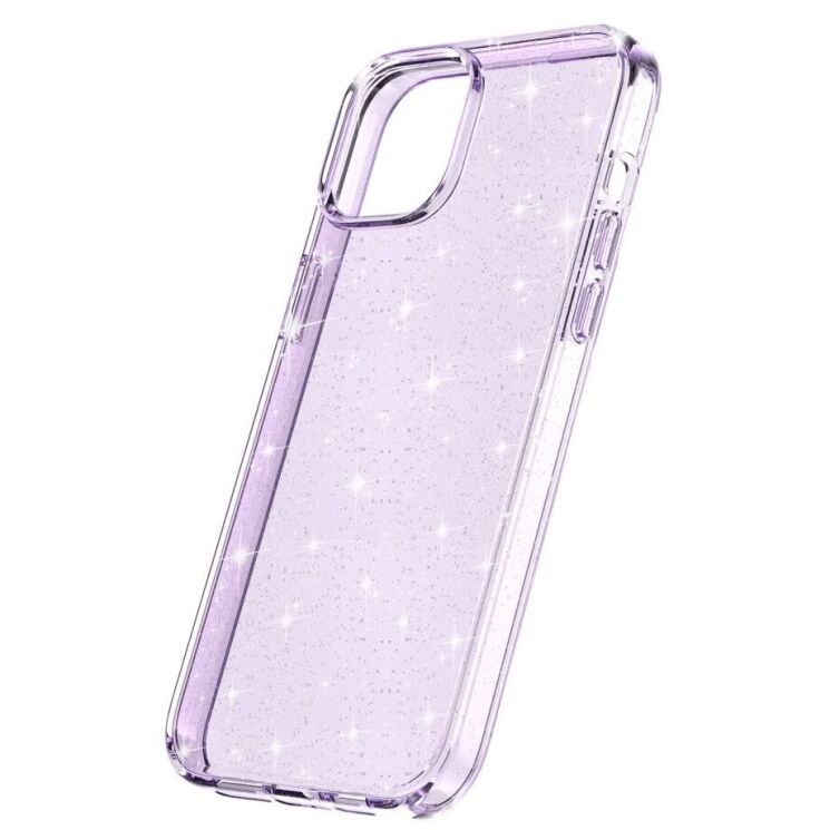 Защитный чехол UniCase Glitter Shell для Apple iPhone 15 - Purple: фото 5 из 8