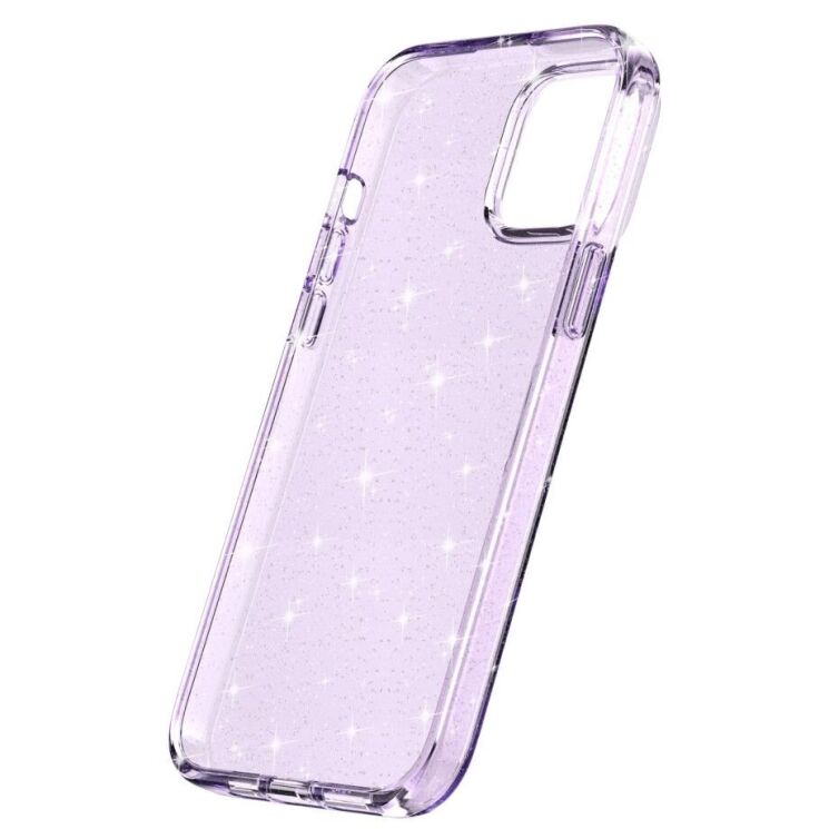 Защитный чехол UniCase Glitter Shell для Apple iPhone 15 - Purple: фото 6 из 8