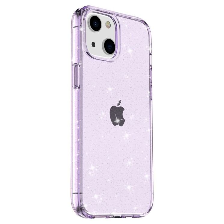 Защитный чехол UniCase Glitter Shell для Apple iPhone 15 - Purple: фото 4 из 8