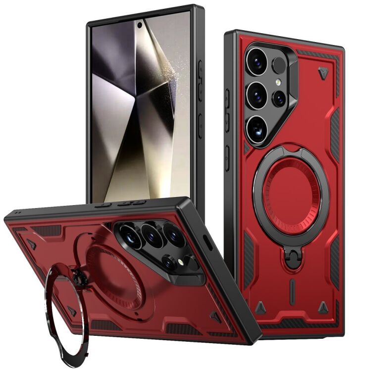 Защитный чехол UniCase Lander Armor для Samsung Galaxy S22 Ultra (S908) / Galaxy S23 Ultra (S918) - Red: фото 1 из 6