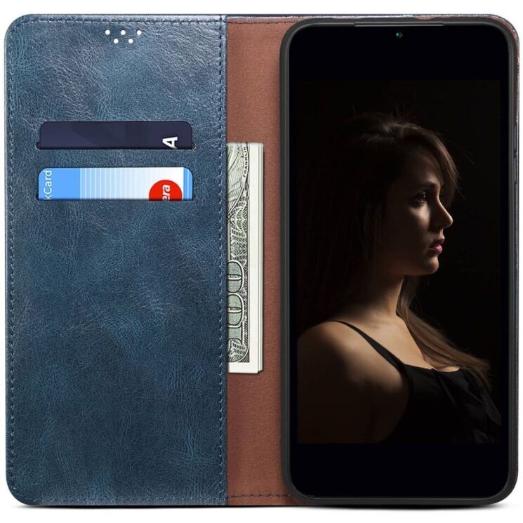 Захисний чохол UniCase Leather Wallet для Honor 70 - Blue: фото 2 з 11