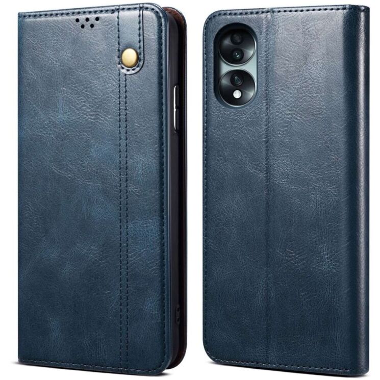 Захисний чохол UniCase Leather Wallet для Honor 70 - Blue: фото 1 з 11