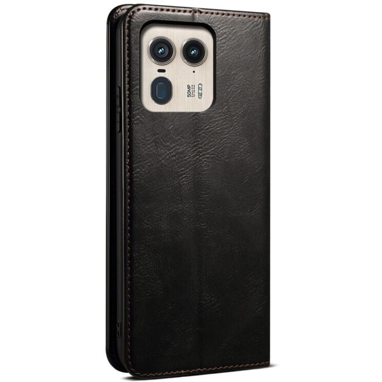 Защитный чехол UniCase Leather Wallet для Motorola Edge 50 Ultra - Black: фото 6 из 6
