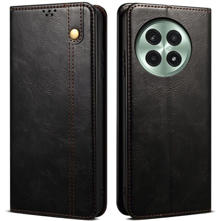 Защитный чехол UniCase Leather Wallet для OnePlus 13 - Black: фото 1 из 7